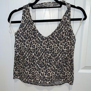 American Eagle Cheetah Halter Crop Top | Size XL
